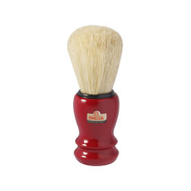 Omega Pure bristle shaving brush 10108 with red plastic...