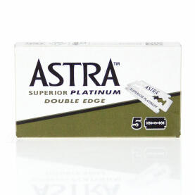 Astra Superior Platinum Double Edge green shaving blades 5 pieces