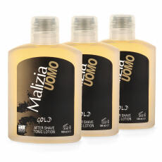 MALIZIA UOMO GOLD After Shave Tonic Lotion 3x 100 ml
