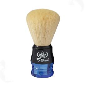 Omega shaving brush 10077 synthetic bristle - blue handle