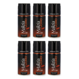 Malizia Uomo Urban Life Eau de Toilette Deodorant 6 x 150 ml