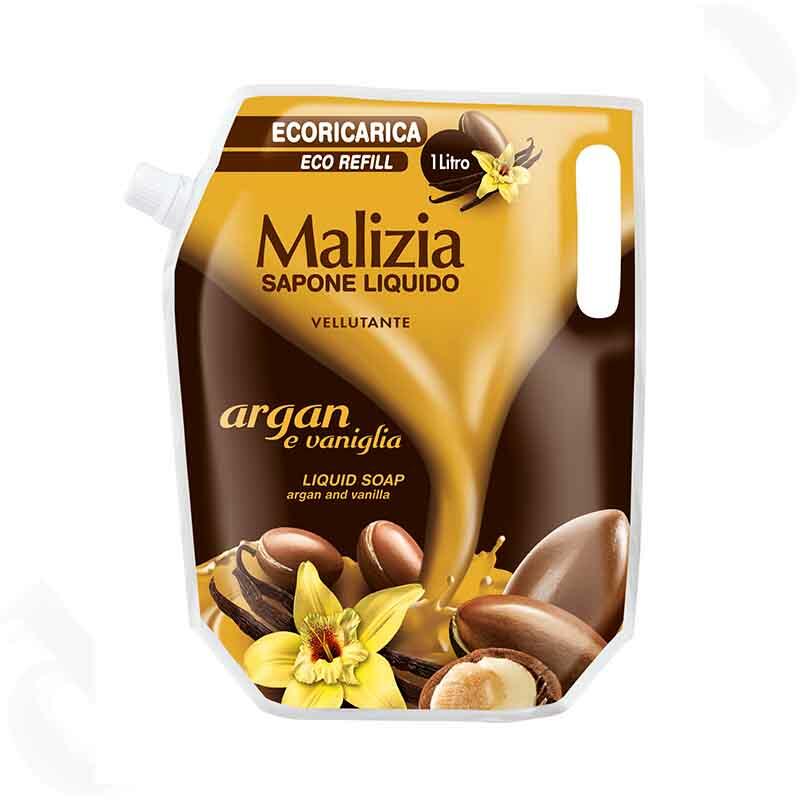 Malizia liquid soap Argan &amp; Vanilla 1000 ml refill