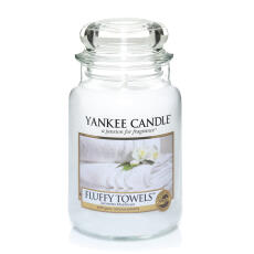 Yankee Candle Fluffy Towels Duftkerze Gro&szlig;es Glas...