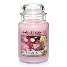 Yankee Candle Fresh Cut Roses Duftkerze Gro&szlig;es Glas...