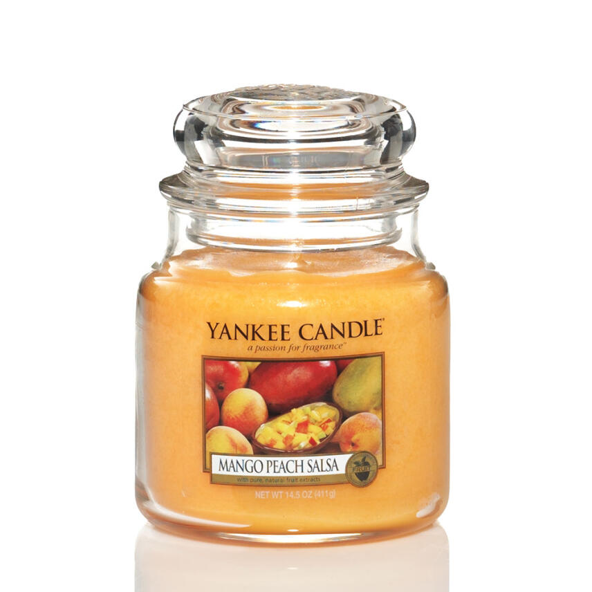Yankee Candle Mango Peach Salsa Duftkerze Mittleres Glas 411 g