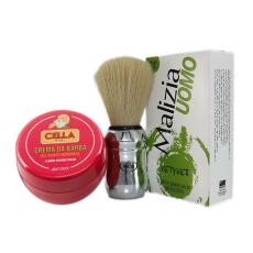 Shaving Set Omega brush + Cella shaving cream + Malizia Balm