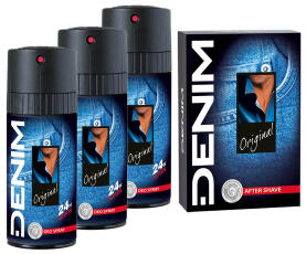 DENIM Original Set 3 x Deo Spray 150 ml & 1 x After Shave 100 ml