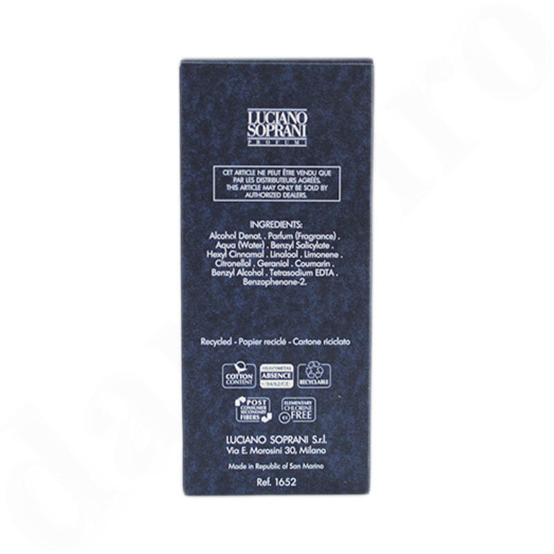 Luciano Soprani Solo Soprani Blu pour Homme Eau de Toilette 100 ml