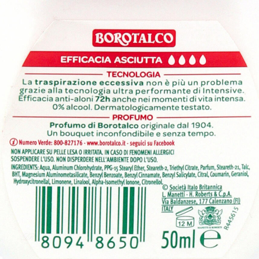 BOROTALCO ROBERTS Intensive deo roll on with Micro-talc 50 ml
