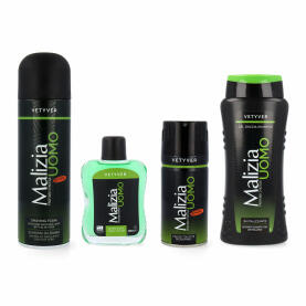 Malizia UOMO Vetyver Top Set: 4 products for the body care of the vital man