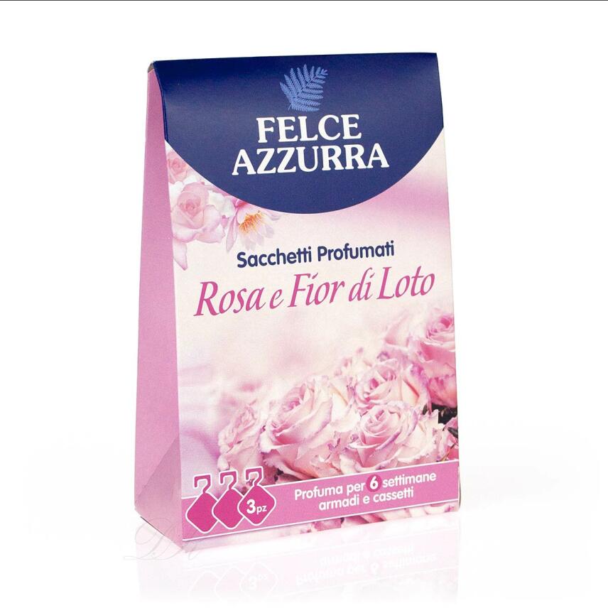 PAGLIERI Felce Azzurra Scented sachets roses and lotus flower 3 pieces