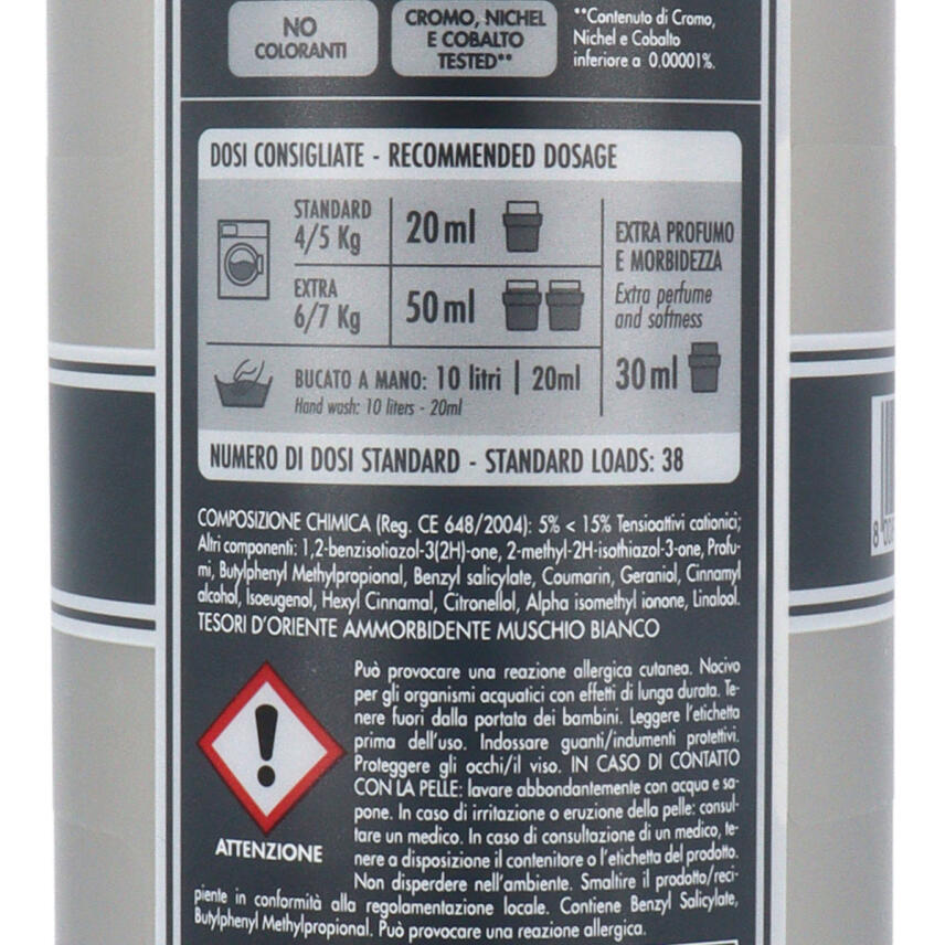 tesori d&acute;Oriente muschio bianco aromatischer Weichsp&uuml;ler 760 ml f&uuml;r 38 Waschg&auml;nge