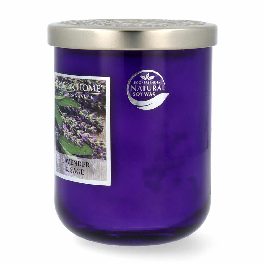 Heart &amp; Home Duftkerze Lavender &amp; Sage Grosses Glas 340 g