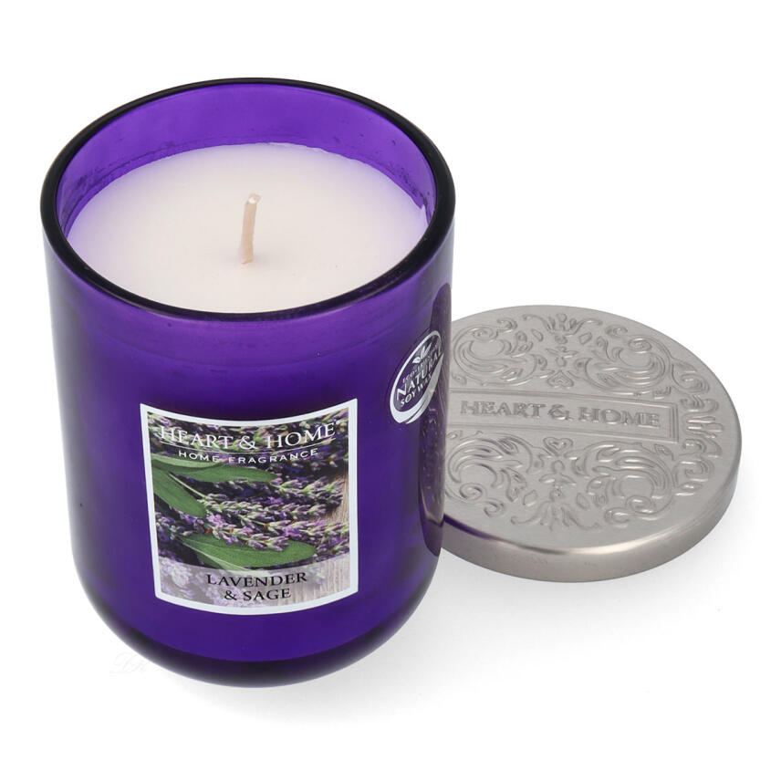 Heart &amp; Home Duftkerze Lavender &amp; Sage Gro&szlig;es Glas 340 g