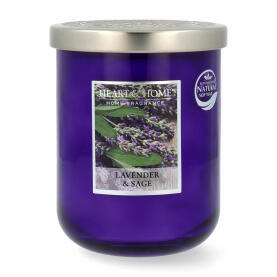 Heart & Home Duftkerze Lavender & Sage Grosses Glas 340 g