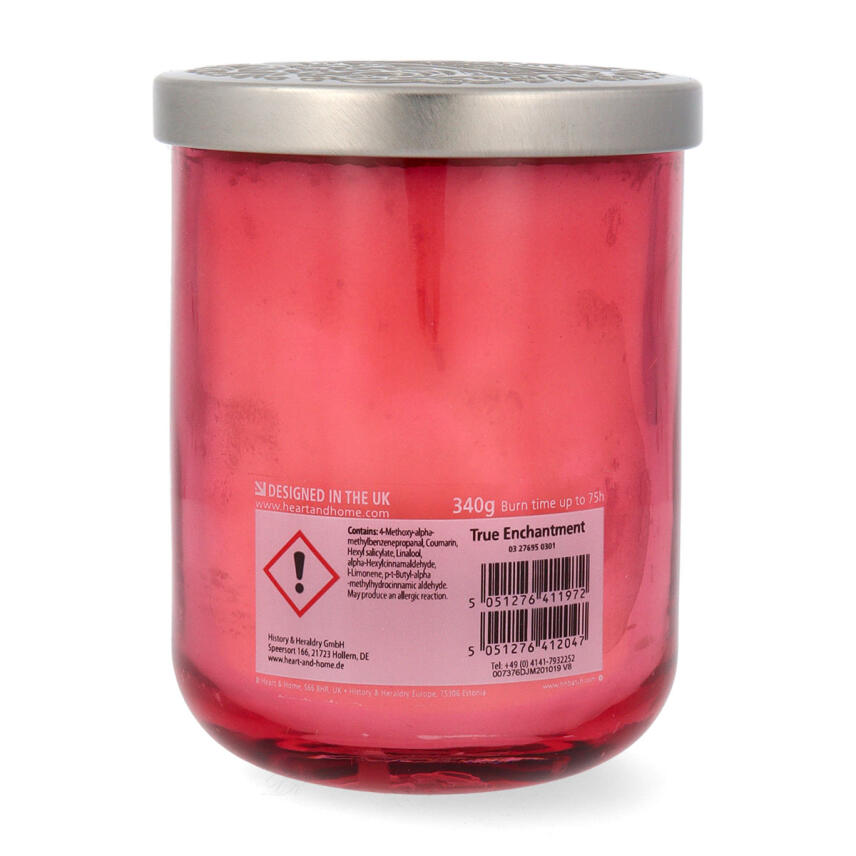 Heart &amp; Home Duftkerze True Enchantment Gro&szlig;es Glas 340 g