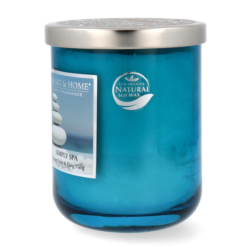 Heart &amp; Home Duftkerze Simply Spa Gro&szlig;es Glas 340 g