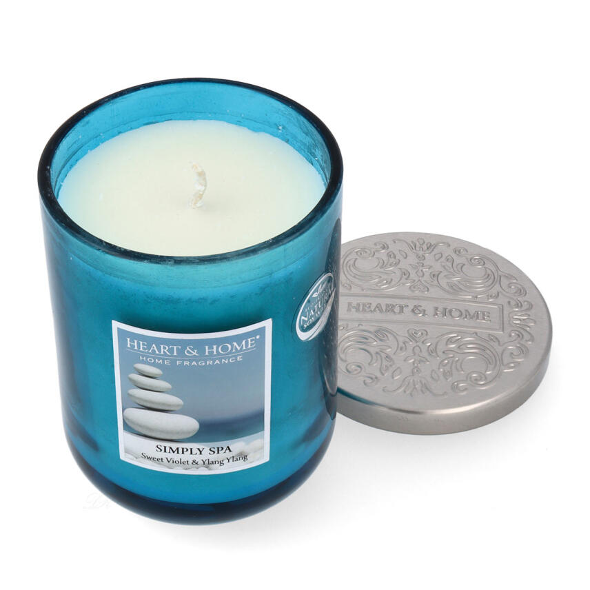 Heart &amp; Home Duftkerze Simply Spa Gro&szlig;es Glas 340 g
