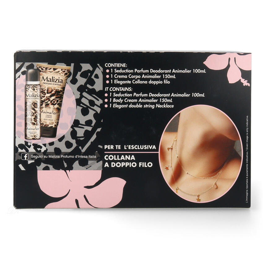 Malizia Donna Animalier Geschenkset Deodorant 100 ml &amp; K&ouml;rpercreme 150 ml