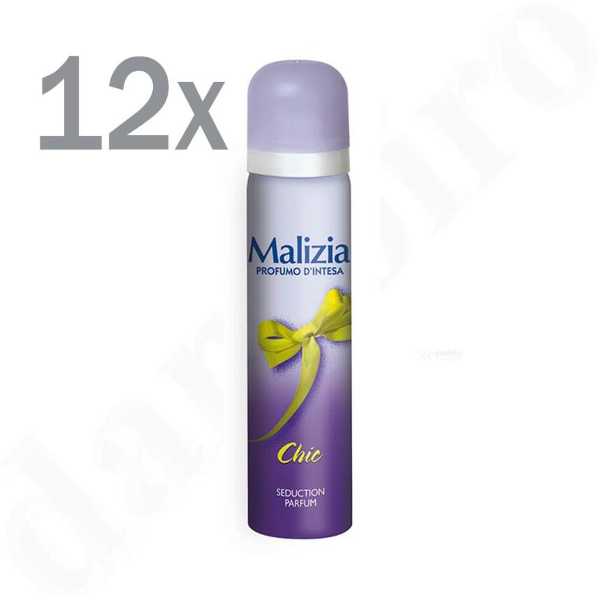 MALIZIA DONNA Body Spray deodorant CHIC 12x 75ml