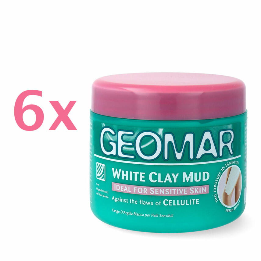 GEOMAR White Clay Mud Fango 6 x 500 ml
