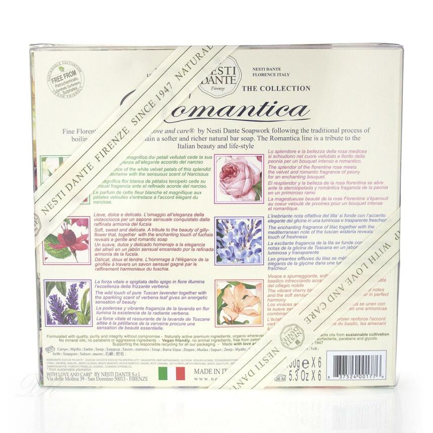 Nesti Dante soap&acute;s Gift Set Romantica Collection (6x 150g)