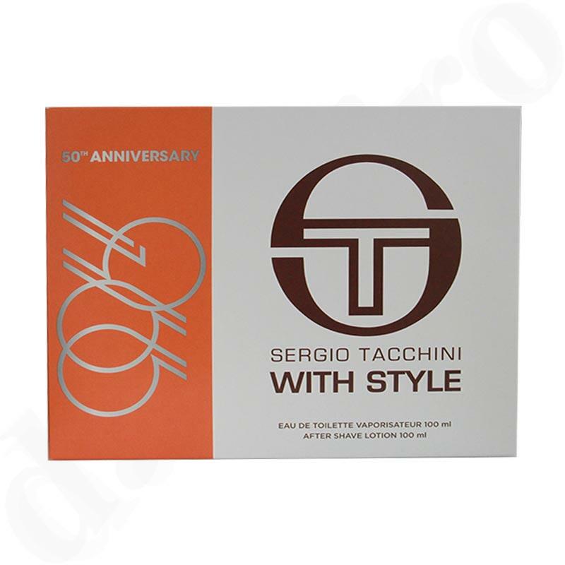 Sergio Tacchini WITH STYLE Set 50th - Eau de Toilette 100 ml + After Shave 100 ml