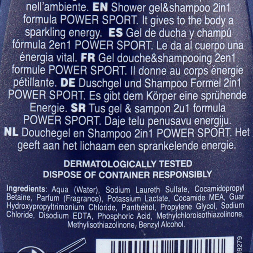 Paglieri Felce Azzurra Uomo Shower-Shampoo Power Sport for Men 400 ml