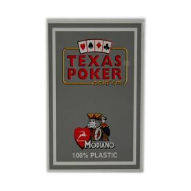 MODIANO Texas POKER Spielkarten 100% Plastik 54 Blatt Grey 2er Jumbo Index