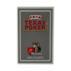 MODIANO Texas POKER Spielkarten 100% Plastik 54 Blatt Grey 2er Jumbo Index