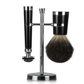 Solomons Beard Shiny Set Safety Razor + Shaving Brush +...