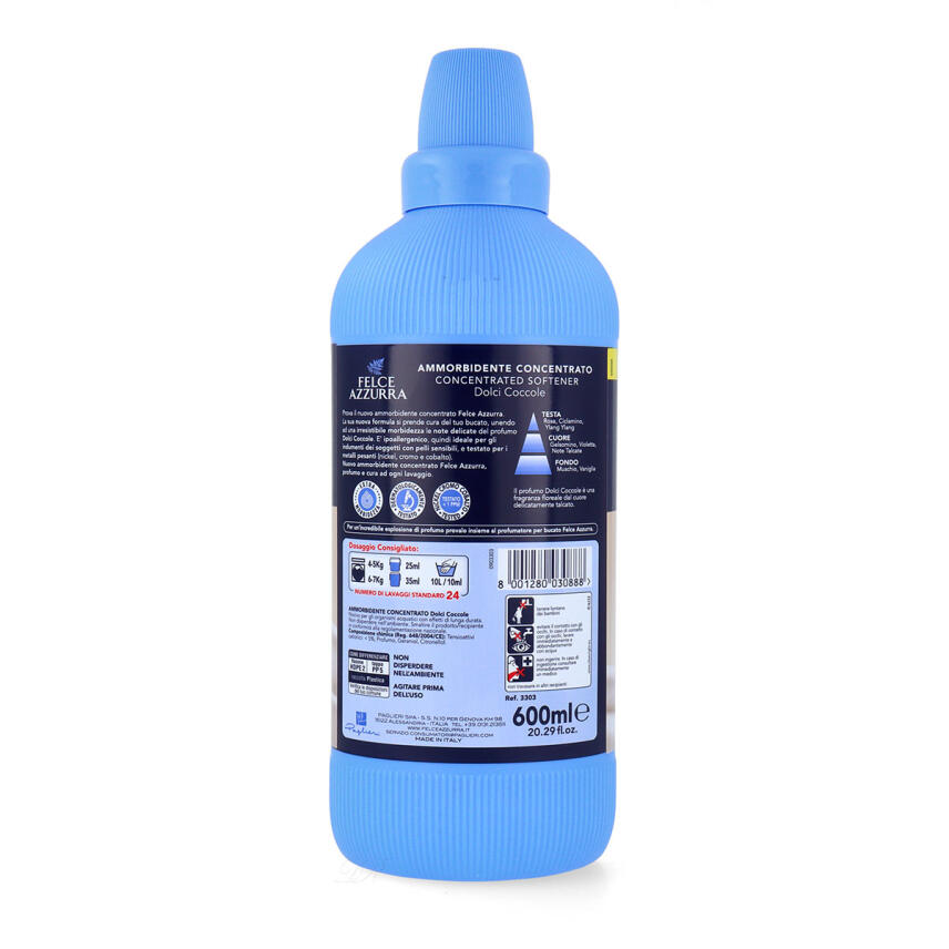 Paglieri Felce Azzurra Weichsp&uuml;ler Konzentrat Dolci Coccole f&uuml;r empfindliche Haut 600 ml