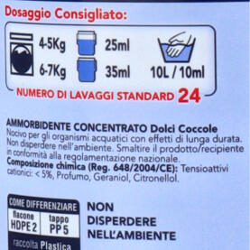 Paglieri Felce Azzurra Weichspüler Konzentrat Dolci Coccole für empfindliche Haut 600 ml