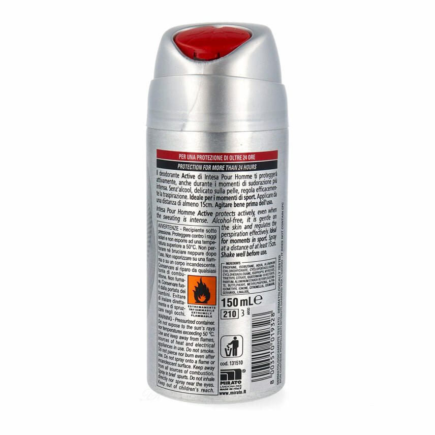 intesa Homme Deo 24h deodorant ACTIVE 12x 150ml ohne Alkohol antitranspirant