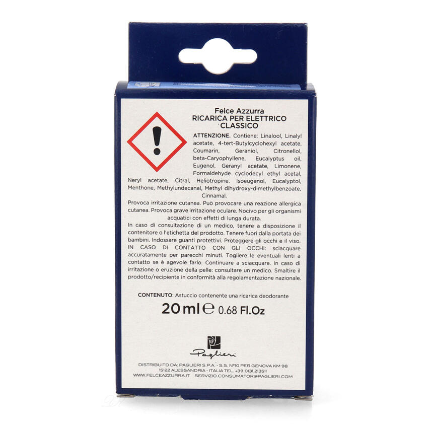 Paglieri Felce Azzurra Elektrischer Raumerfrischer Classico Refill 6 x 20 ml