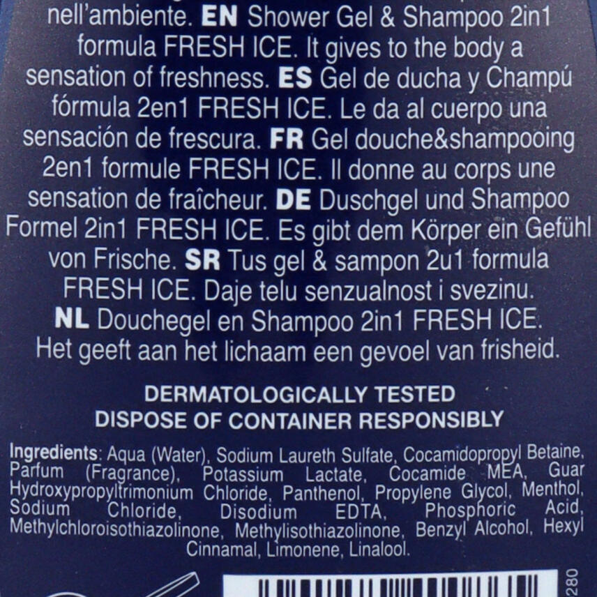 Paglieri Felce Azzurra Uomo Dusch-Shampoo Fresh Ice f&uuml;r M&auml;nner 400 ml