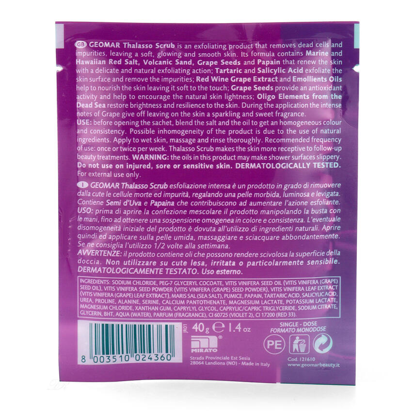 GEOMAR Thalasso Scrub Intensiv Peeling mit Meersalz Traubenkernen 40g Einzeldose