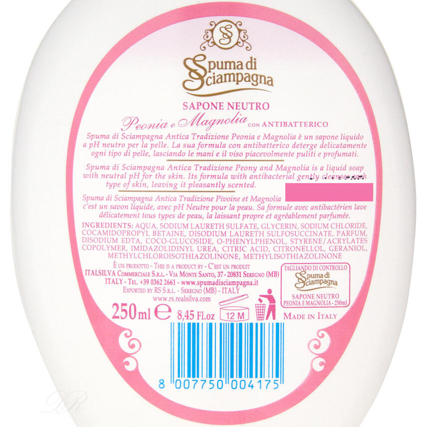 Spuma di Sciampagna Peonia e Magnolia Fl&uuml;ssigseife 250 ml