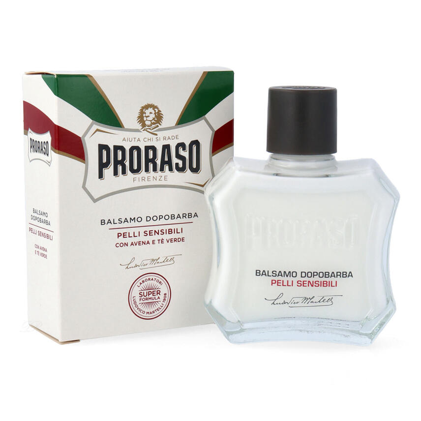 PRORASO weiss Set mit 4 Rasur Artikel