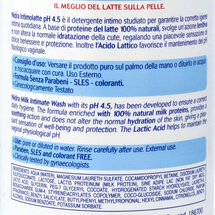 Nidra beruhigende Intimseife mit Milchproteinen pH4.5 - 500 ml