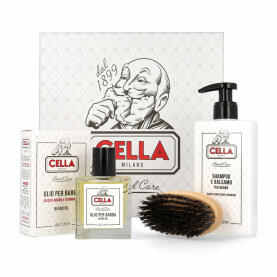 Cella Gift Set with Beard Shampoo, Beard Oil & Beard Brush