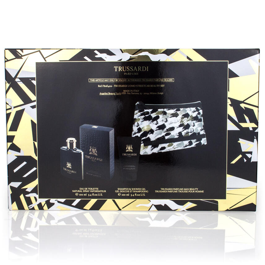 Trussardi Uomo Streetcar Geschenkset mit Eau de Toilette 100 ml &amp; Duschgel 100 ml