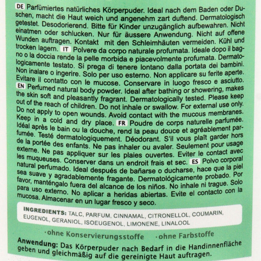 Fragranza Reale Classico K&ouml;rperpuder mit Talkum 200 g