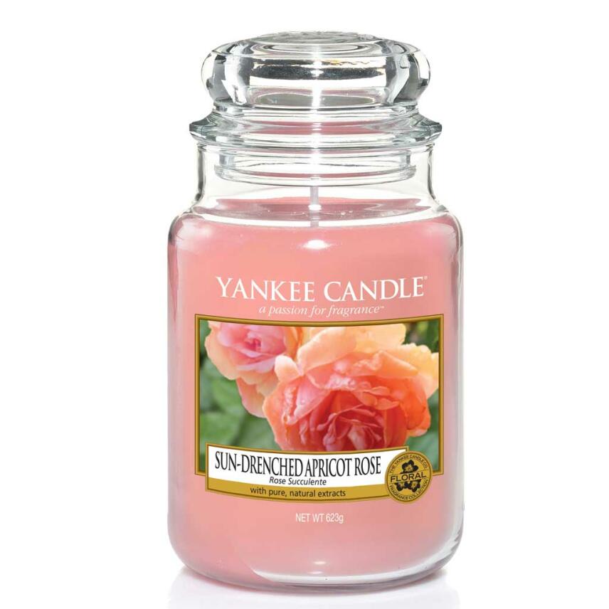 Yankee Candle Sun Drenched Apricot Rose Duftkerze Gro&szlig;es Glas 623 g