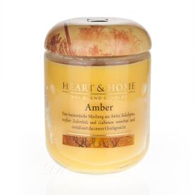 Heart & Home Amber Duftkerze Großes Glas 340 g