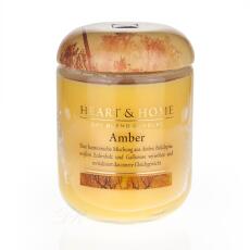 Heart &amp; Home Amber Duftkerze Gro&szlig;es Glas 340 g