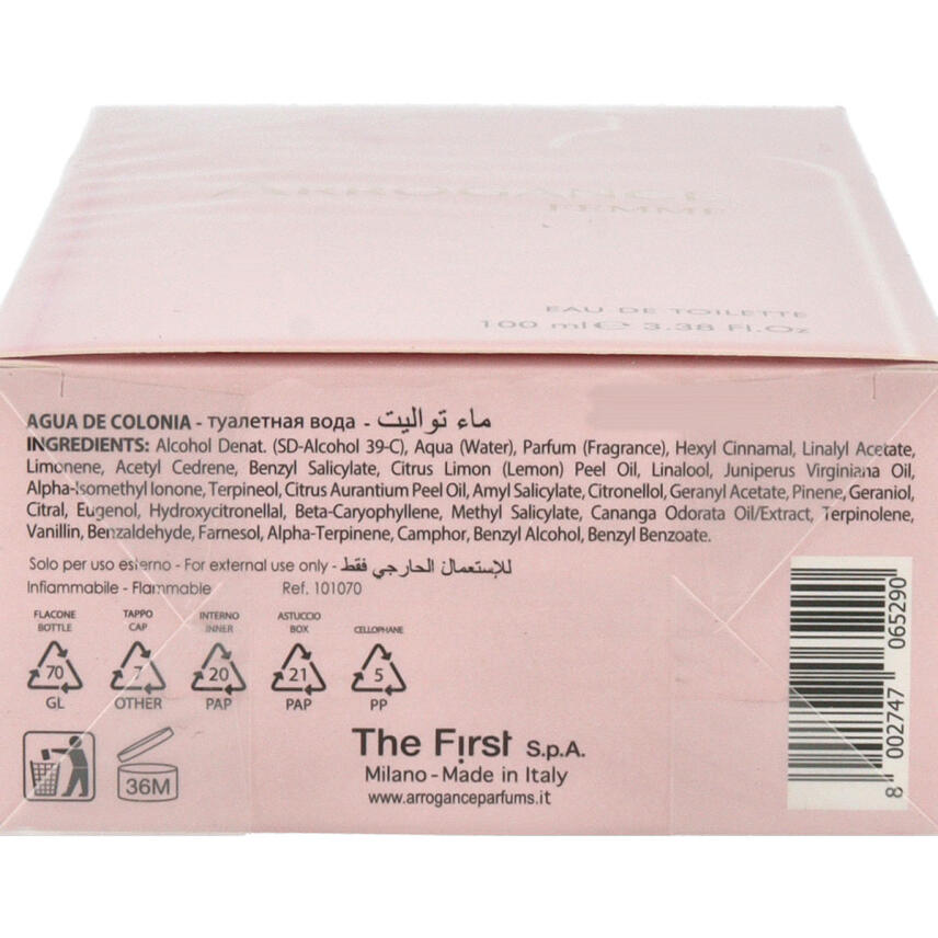 Arrogance Femme Eau de Toilette f&uuml;r Damen 100 ml vapo