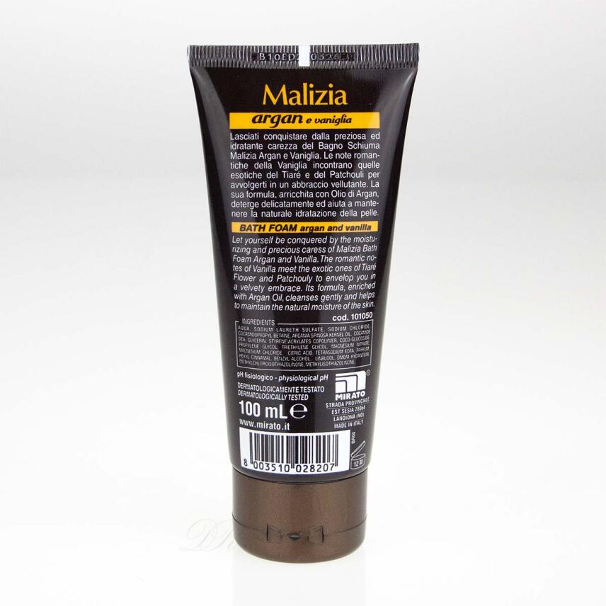 MALIZIA Badeschaum Vanille &amp; Argan f&uuml;r eine samtweiche Haut 100 ml - Mini