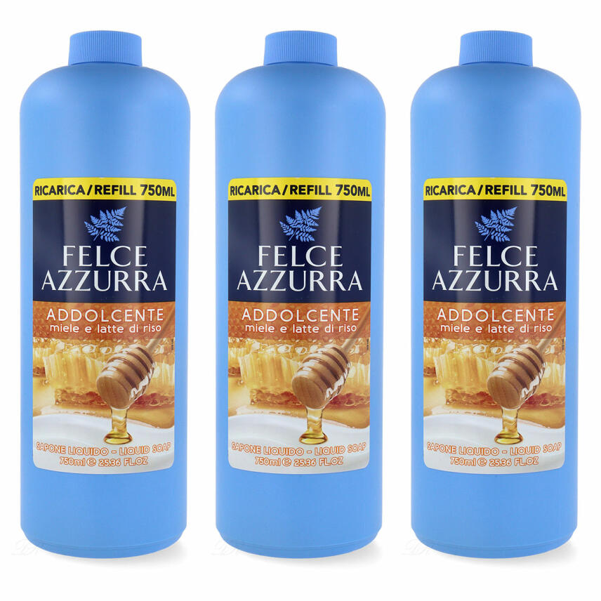 PAGLIERI Felce Azzurra DOLCE Fl&uuml;ssigseife Handseife 3x 750 ml Nachf&uuml;ll