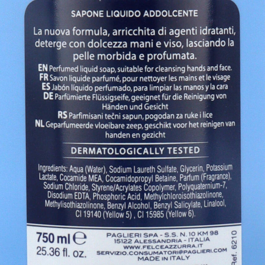Paglieri Felce Azzurra Addolcente Fl&uuml;ssigseife Handseife 3 x 750 ml Refill